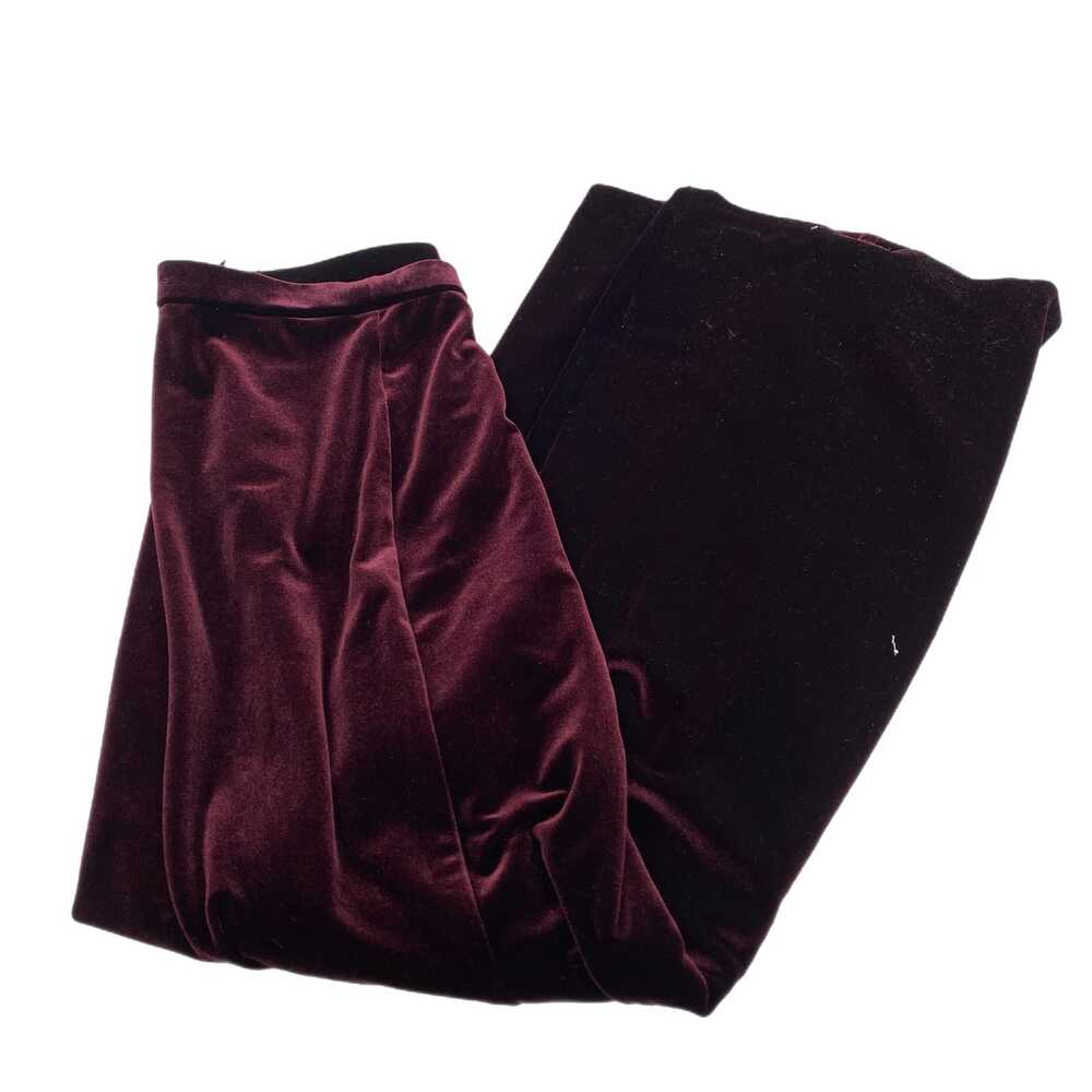 Tadashi Shoji Purple Velvet Midi Skirt | Womens M